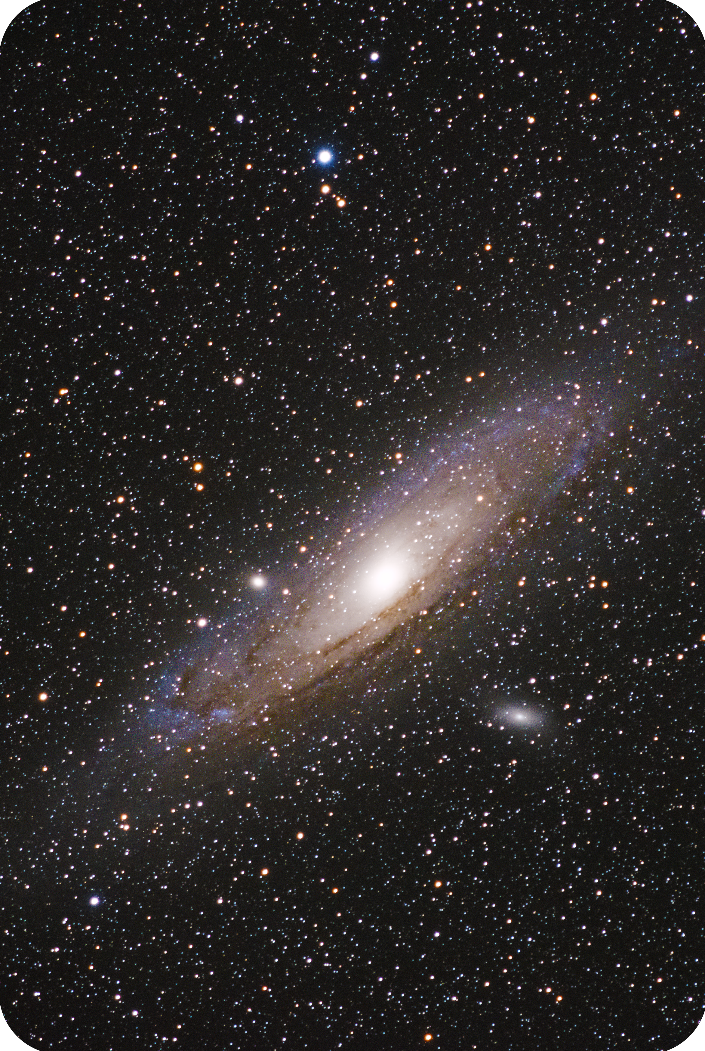 A photograph of the Andromeda galaxy